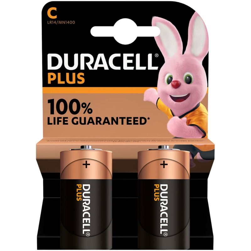 DURACELL - PLUS POWER BATTERI ALCALINA C LR14 2 ENHEDER