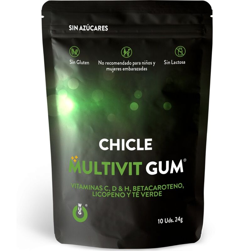 WUG GUM - MULTIVITAMIN C, H, D, BETA-CAROTEN, LYCOPENE OG GRØN TE 10 STK.