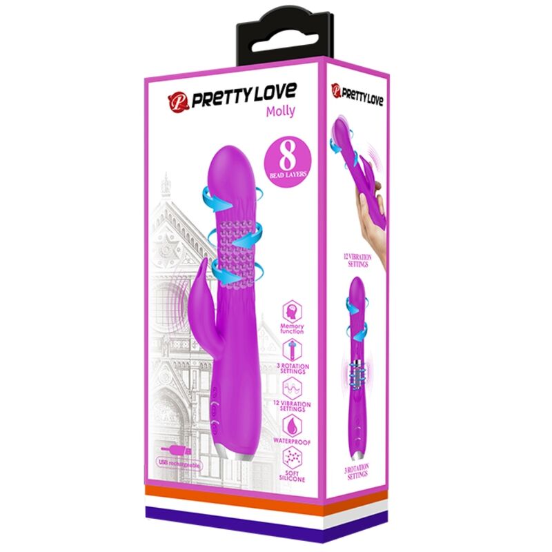 PRETTY LOVE - MOLLY VIBRATOR MED GENOPLADELIG ROTATION