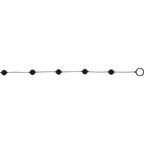 OHMAMA - MINI SORT KINESISK ANAL- ELLER VAGINALNODER