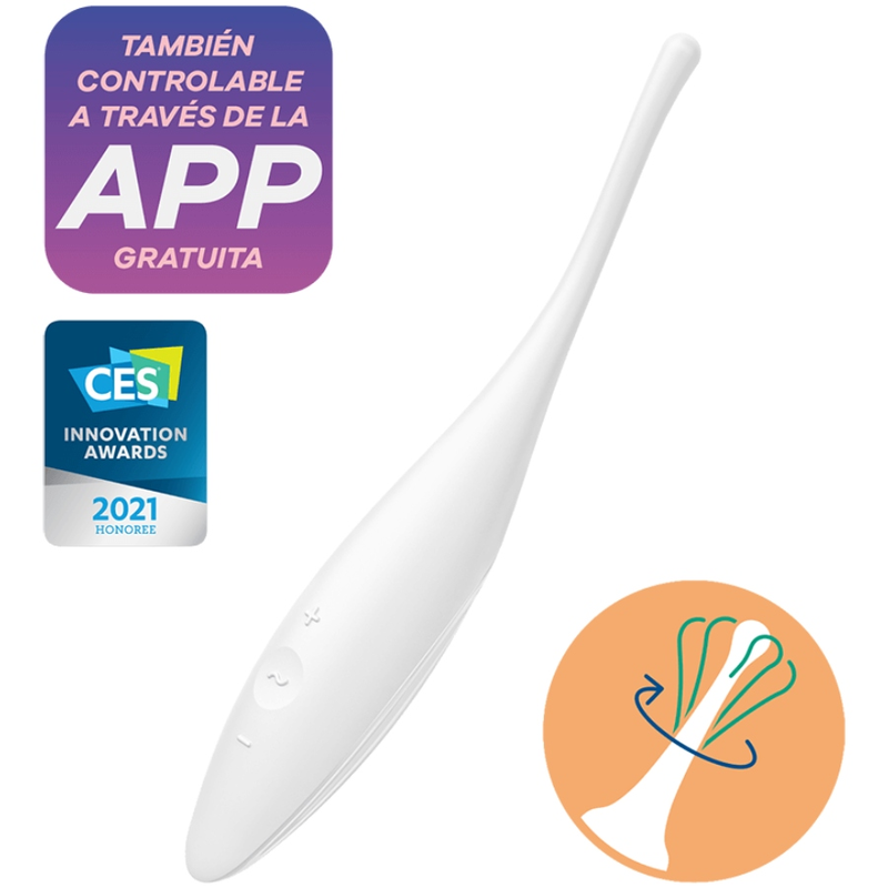SATISFYER - TWIRLING JOY KLITISTIPVIBRATOR HVID