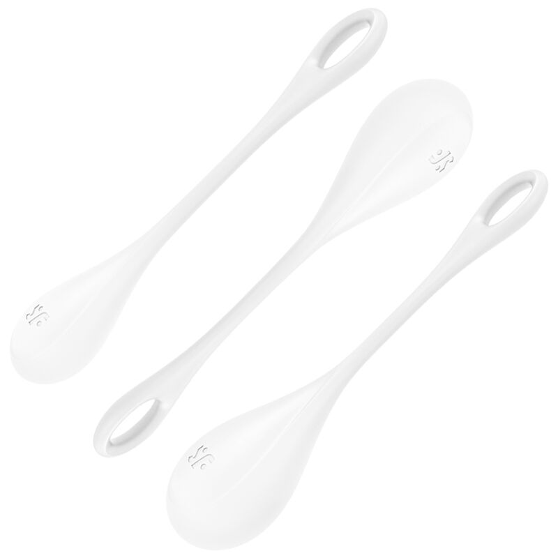 SATISFYER - YONI POWER 1 TRÆNINGSSÆT HVID