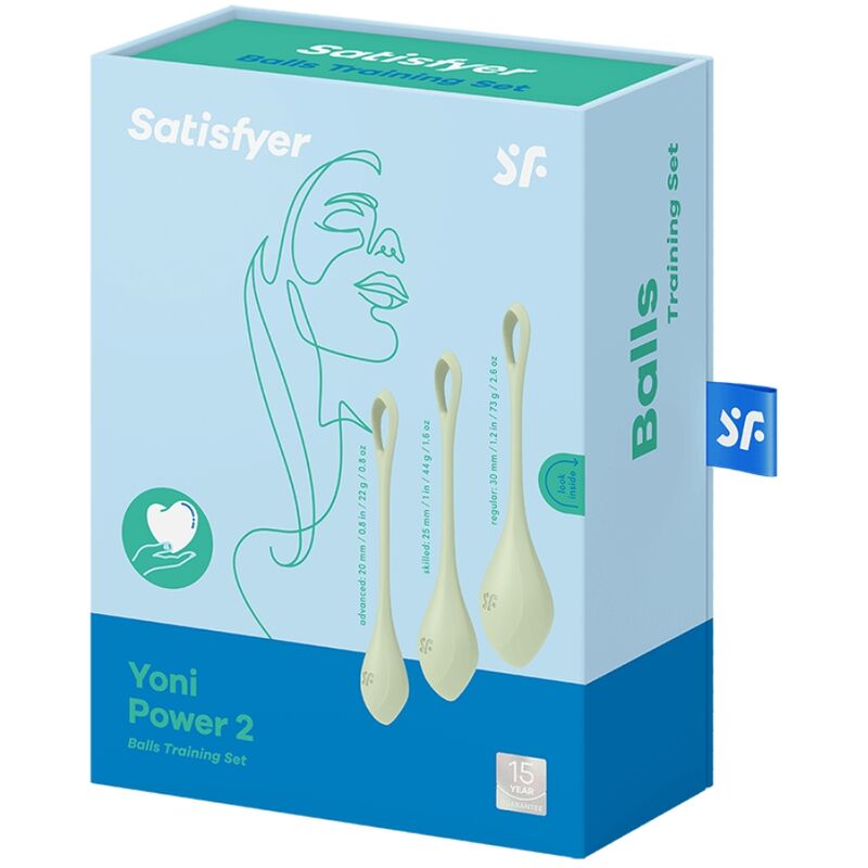 SATISFYER - YONI POWER 2 TRÆNINGSSÆT GRØNT
