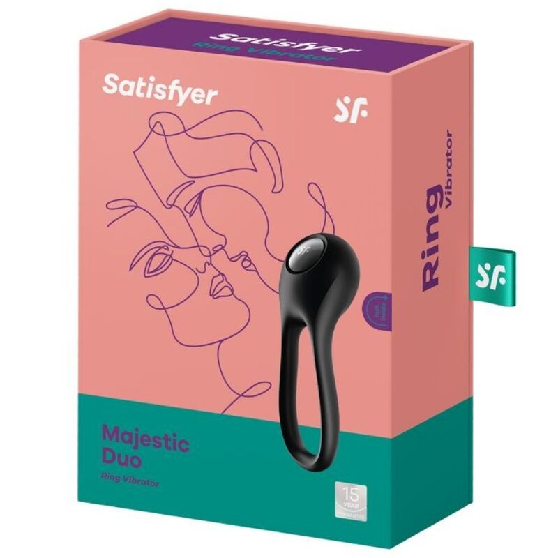 SATISFYER - MAJESTIC DUO RINGVIBRATOR SORT