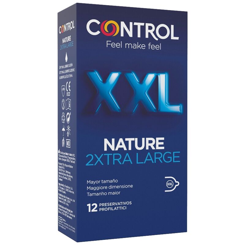 CONTROL - NATURE 2XTRA STORE XXL KONDOMER - 12 STK.