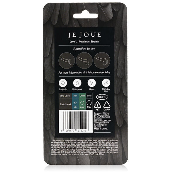 JE JOUE - MAKSIMAL STRETCH SILIKONE COCK RING - SORT