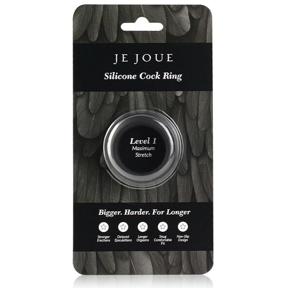 JE JOUE - MAKSIMAL STRETCH SILIKONE COCK RING - SORT