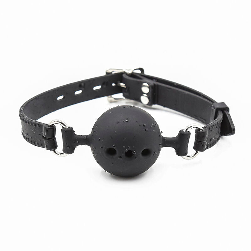 OHMAMA FETISH - ÅNDBAR SILIKONE KUGLE GAG STØRRELSE L