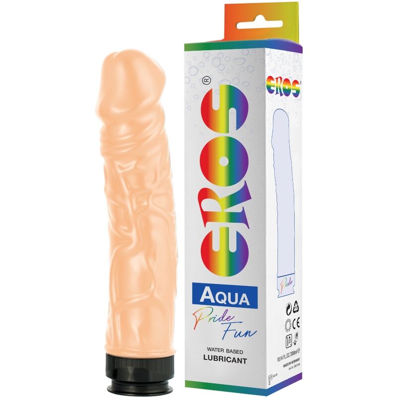 PRIDE - EROS AQUA LGBT PRIDE DILDO OG VANDBASERET GLIDEMIDDEL