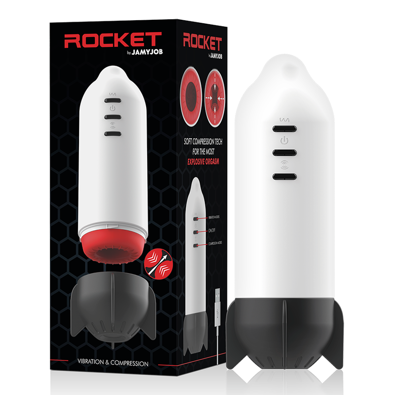 JAMYJOB - ROCKET MASTURBATOR BLØD KOMPRESSIONSTEKNOLOGI OG VIBRATION