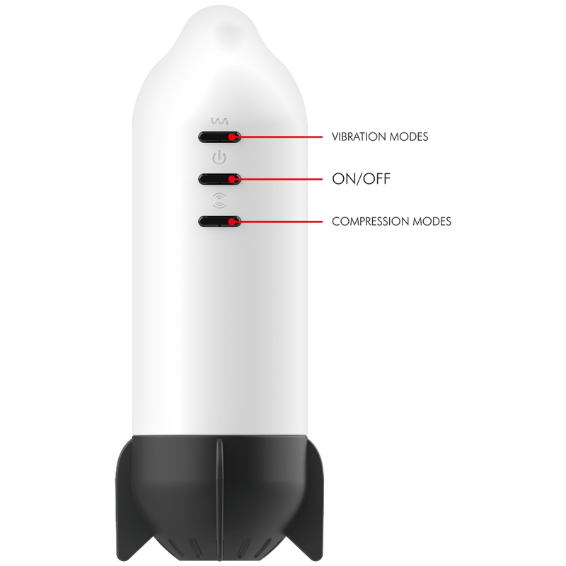 JAMYJOB - ROCKET MASTURBATOR BLØD KOMPRESSIONSTEKNOLOGI OG VIBRATION
