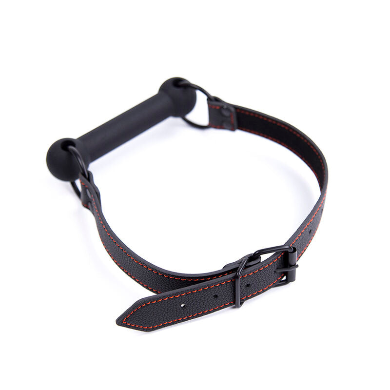 OHMAMA FETISH - KNOGLEGAG MED PU-STROP