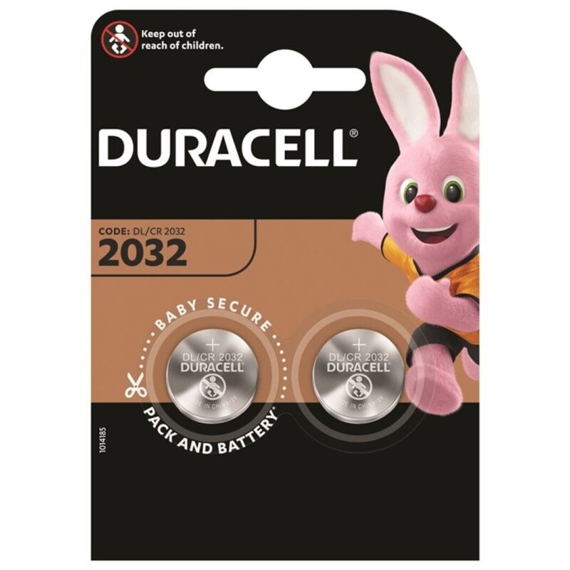 DURACELL - KNAPKNAP-BATTERI LITIO CR2032 3V 2 ENHEDER