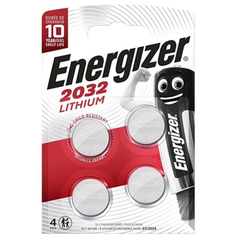 ENERGIZER - BATTERI LITHIUM KNAP CR2032 3V 4 ENHEDER