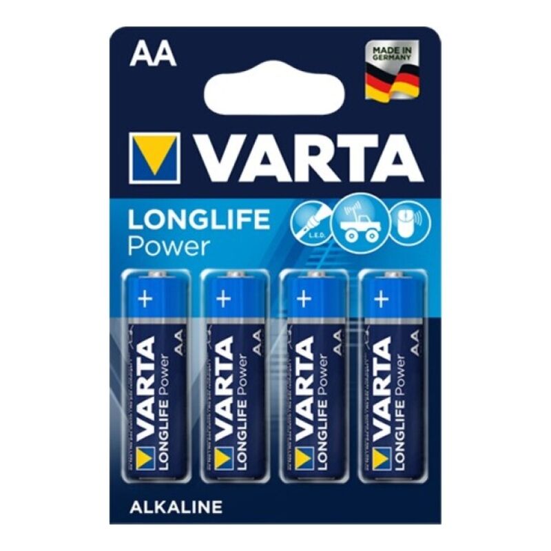 VARTA - LONGLIFE POWER ALKALINBATTERIER AA LR6 4 ENHEDER