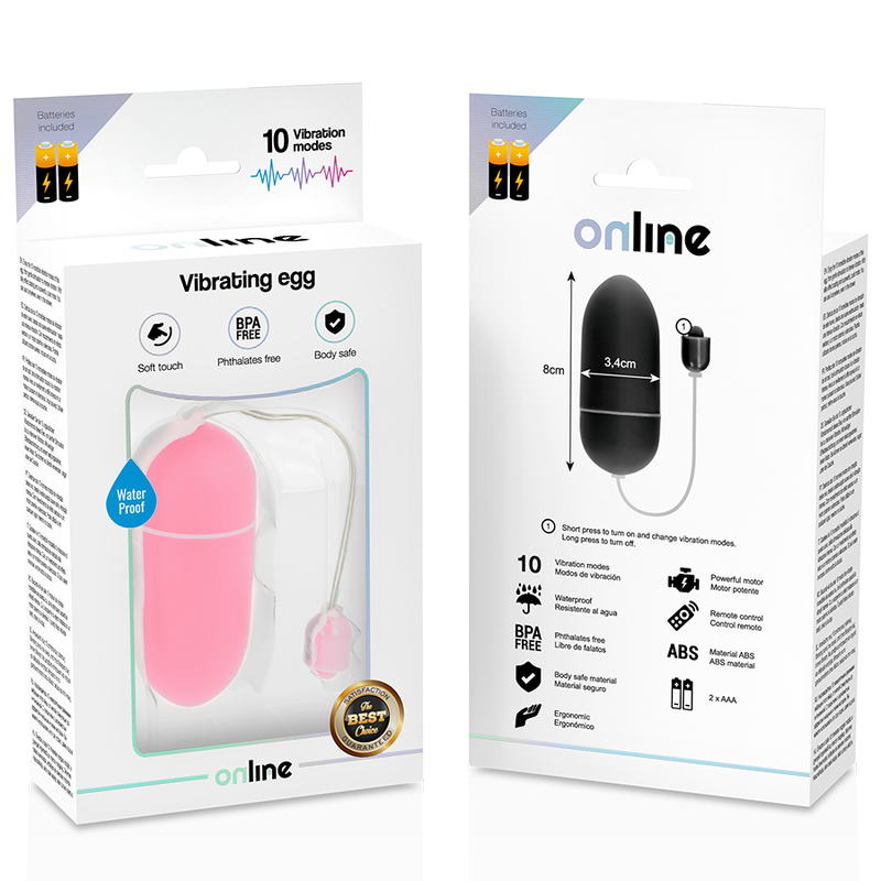 ONLINE - VANDTÆT VIBRERENDE ÆG PINK