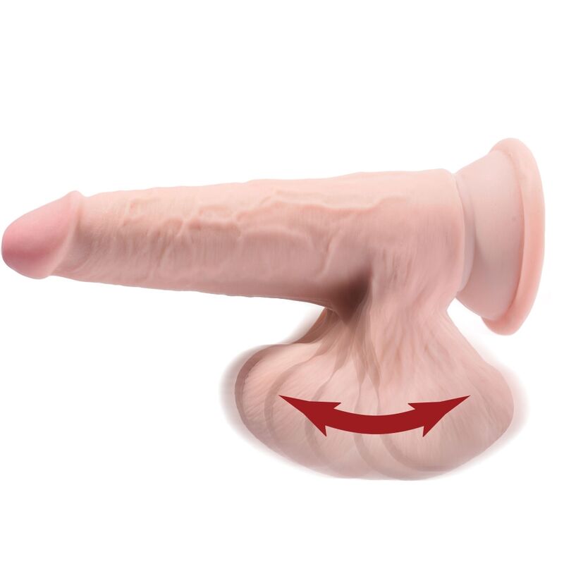 KONGE PIK - PLUS 3D DILDO SVINGENDE NØGLER 15,2 CM LYS HUD