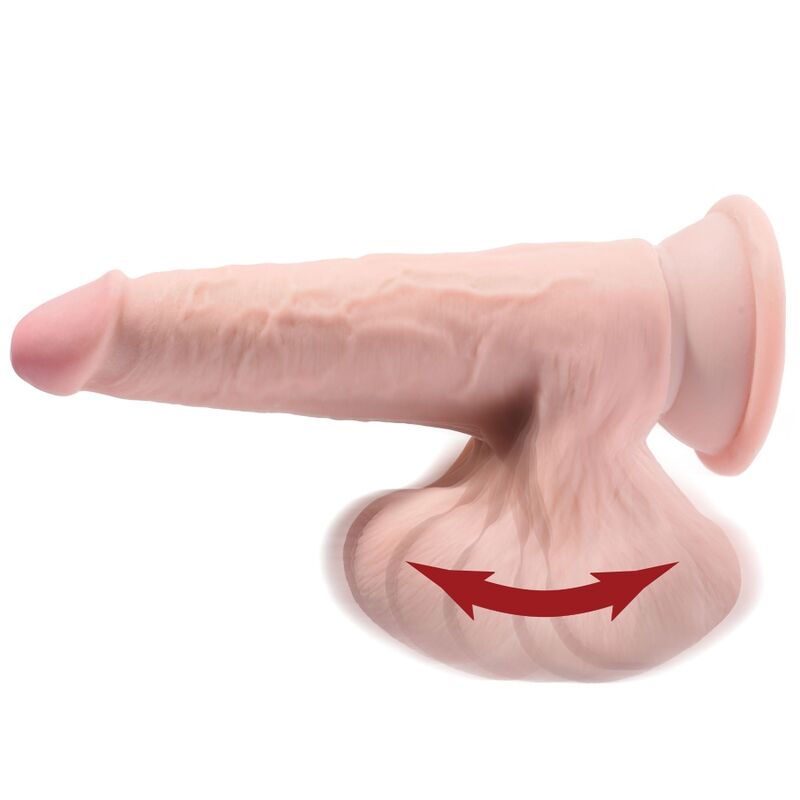 KONGE PIK - PLUS 3D DILDO MED SVINGENDE NØGLER 20,3 CM