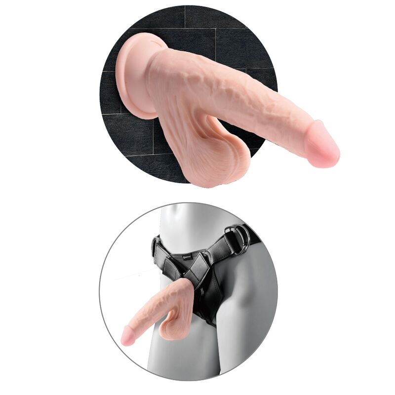 KONGE PIK - PLUS 3D DILDO MED SVINGENDE NØGLER 20,3 CM