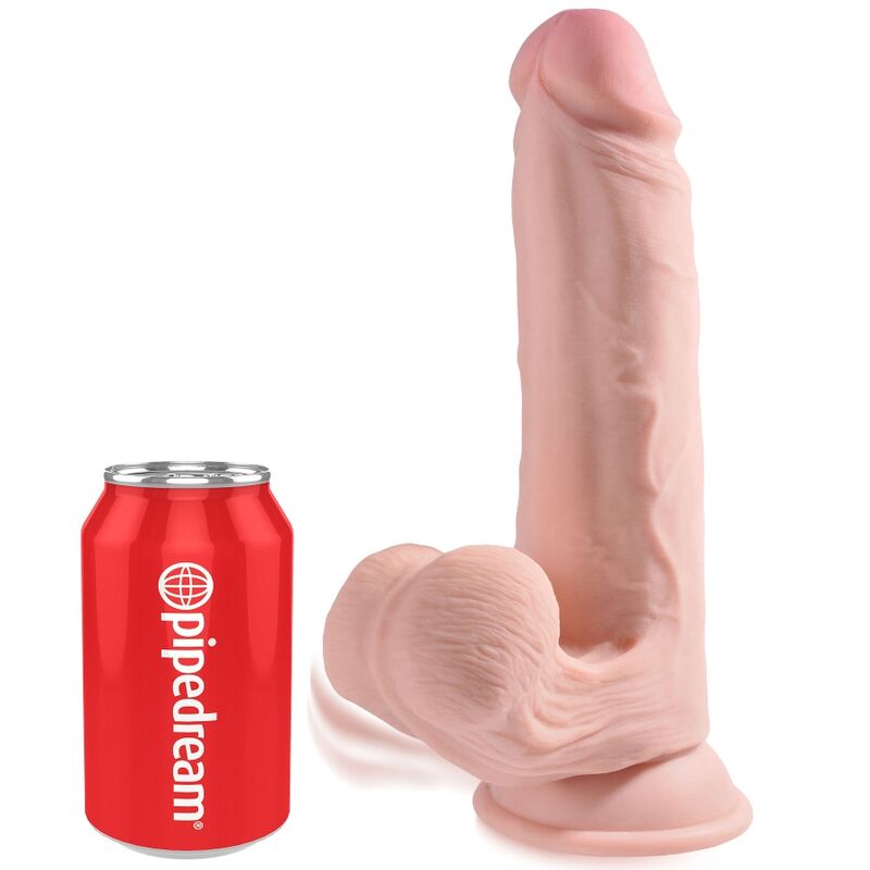 KONGE PIK - PLUS 3D DILDO MED SVINGENDE NØGLER 20,3 CM