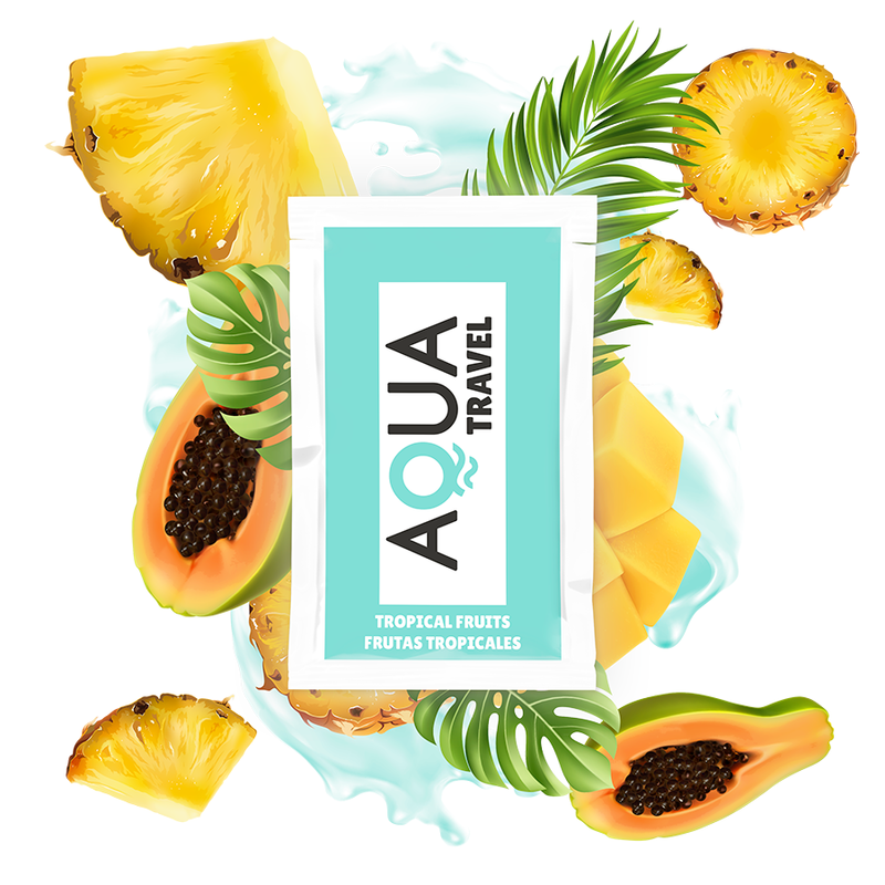 AQUA TRAVEL - VANDBASERET GLIDEMIDDEL MED TROPISK FRUGTSMAG 6 ML