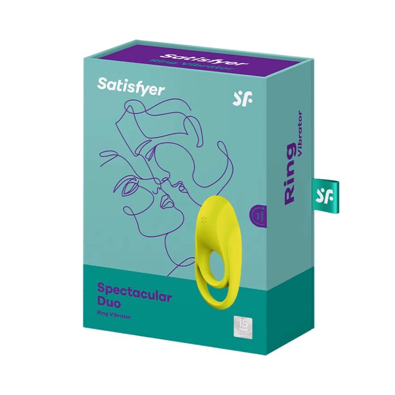 SATISFYER - SPEKTAKULÆR DUO RINGVIBRATOR GUL