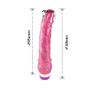 BAILE - REALISTISK RØD VIBRATOR 23 CM