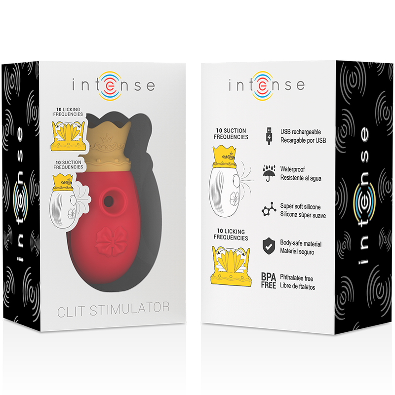 INTENS - KLITORISSTIMULATOR 10 SUGE- OG SLIKKEINDSTILLINGER - RØD
