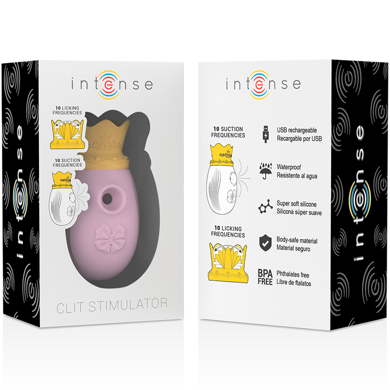 INTENS - KLITORISSTIMULATOR 10 SUGE- OG SLIKKEINDSTILLINGER - PINK