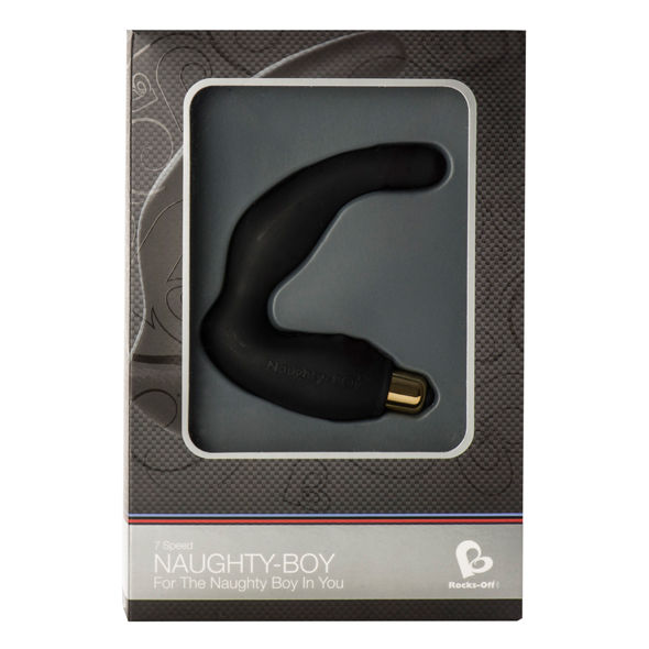 ROCKS-OFF - NAUGHTY-BOY G-PUNKT MASSAGEAPPARAT TIL MAN 7 V SORT 
