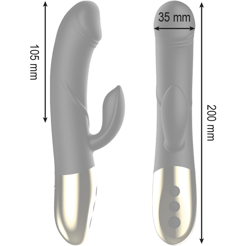 IBIZA - KRAFTFULD ANATOMISK VIBRATOR MED KANIN
