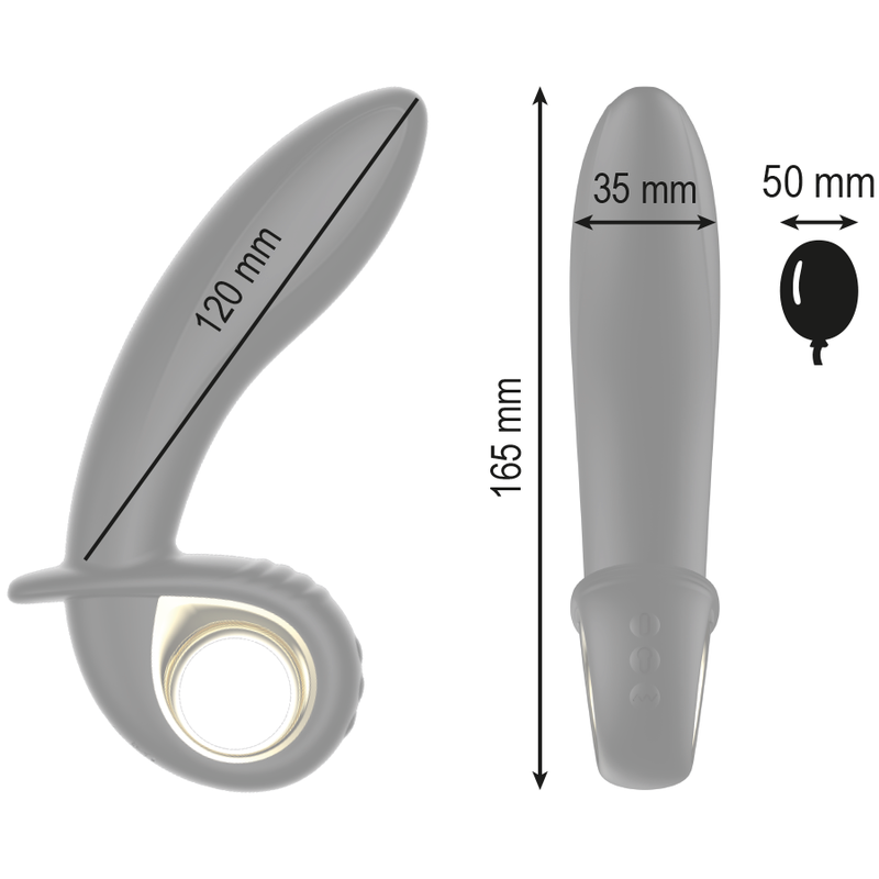 IBIZA - KRAFTIG OPPUSTELIG ANAL/VAGINAL VIBRATOR FJERNBETJENING