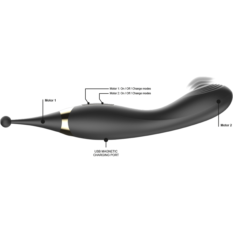 IBIZA - UDSKIFTBAR KLITORISTIMULATOR OG PULSATIONS-G-SPOTVIBRATOR