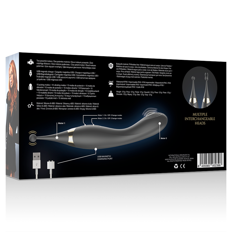 IBIZA - UDSKIFTBAR KLITORISTIMULATOR OG PULSATIONS-G-SPOTVIBRATOR