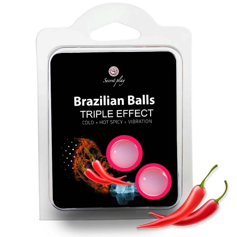 SECRETPLAY - SÆT MED 2 BRASILIANSKE BOLD MED TRIPLE EFFEKT