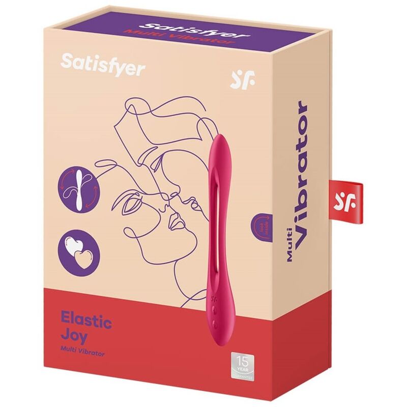 SATISFYER - ELASTIC JOY MULTIVIBRATOR RØD