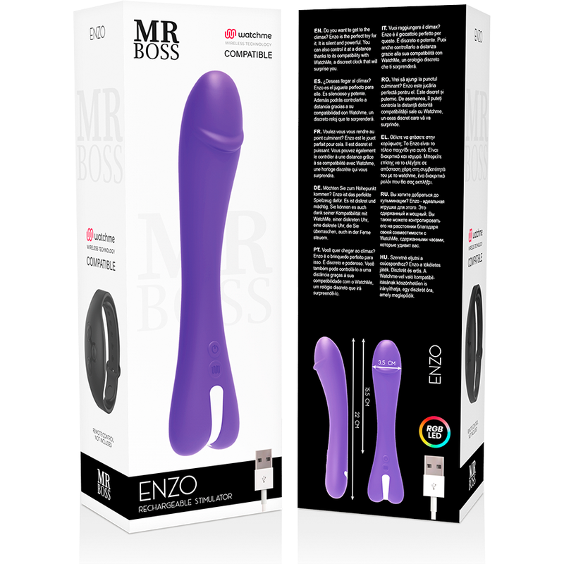 MR BOSS - ENZO VIBRATOR WATCHME TRÅDLØS TEKNOLOGI KOMPATIBEL