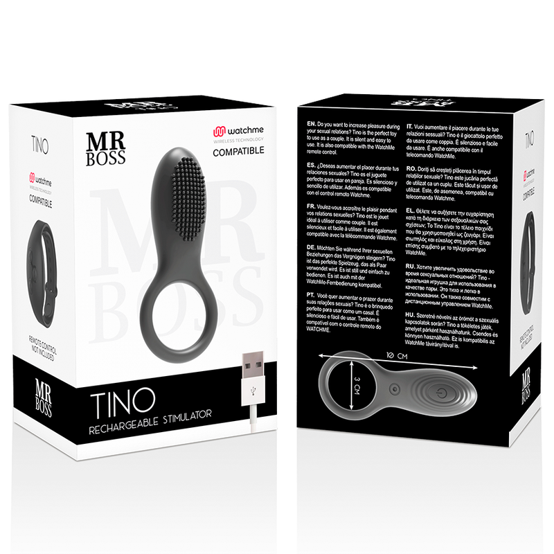 MR BOSS - TINO STIMULERINGSRING KOMPATIBEL MED WATCHME TRÅDLØS TEKNOLOGI