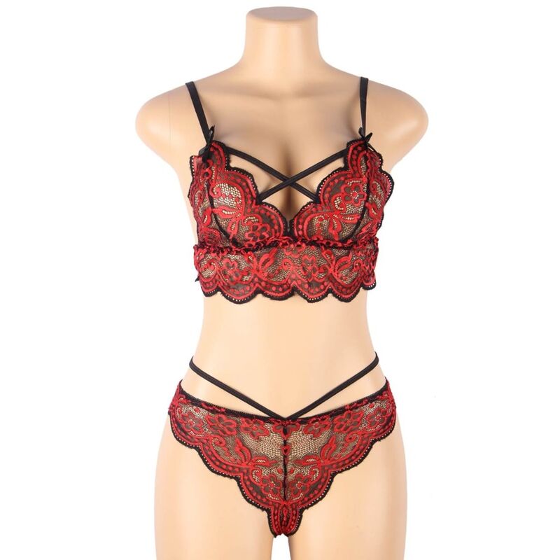 SUBBLIME - SÆT MED TO DELE MED BLONDE TOP OG TRUSSER S/M
