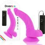 DIVERSIA - FLEKSIBEL VIBRERENDE DILDO LILLA 21,5 CM -O- 4,5 CM