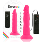DIVERSIA - FLEKSIBEL VIBRERENDE DILDO PINK 23 CM -O- 4,3 CM