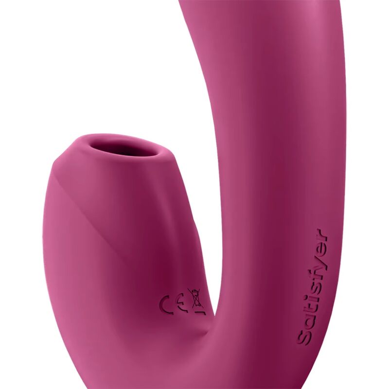 SATISFYER - SUNRAY STIMULATOR OG VIBRATOR APP RØD