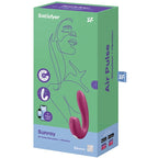 SATISFYER - SUNRAY STIMULATOR OG VIBRATOR APP RØD