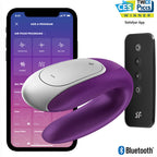 SATISFYER - DOUBLE SJOV PARTNER VIBRATOR LILLA