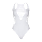 LEG AVENUE - BODY THONG RACERBACK HVID
