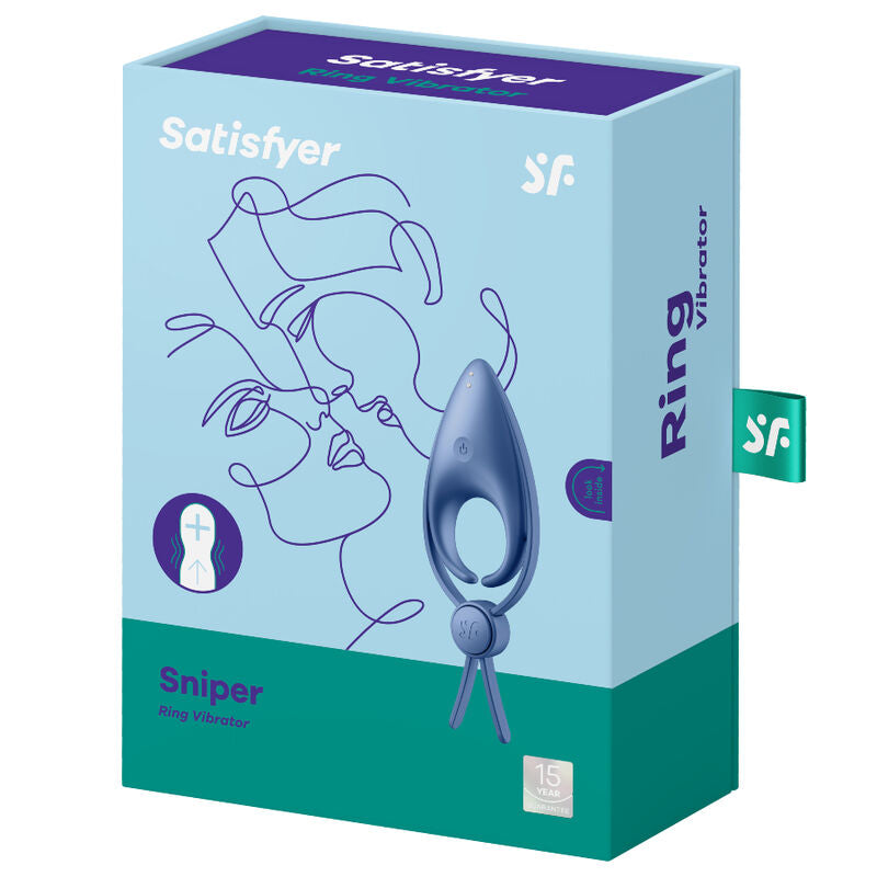 SATISFYER - SNIPER RINGVIBRATOR BLÅ
