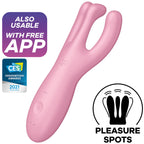 SATISFYER - TREKANT 4 VIBRATOR APP PINK