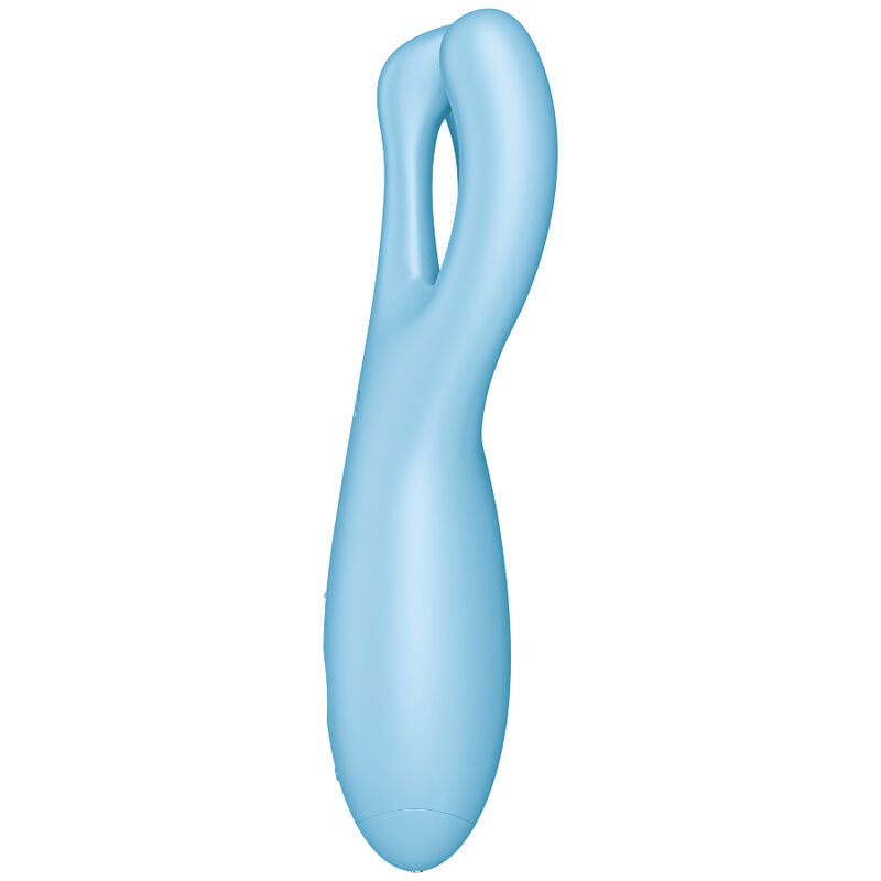SATISFYER - TREKANT 4 VIBRATOR APP BLÅ