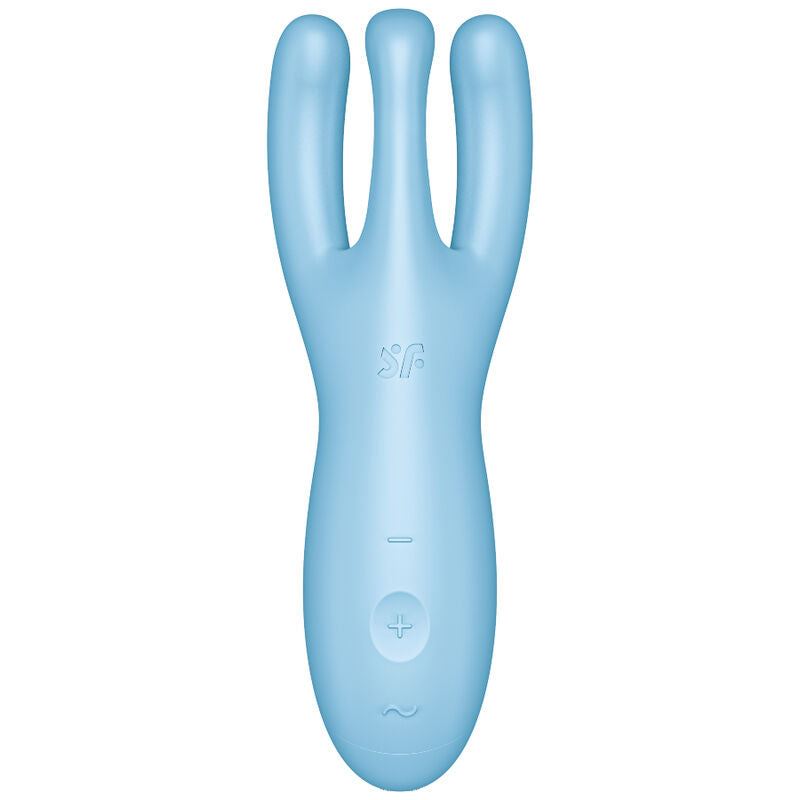 SATISFYER - TREKANT 4 VIBRATOR APP BLÅ