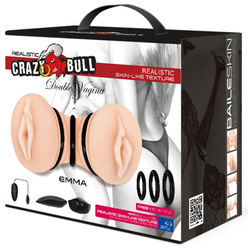 CRAZY BULL - EMMA REALISTISK DOBBELT VAGINA MASTURBATOR